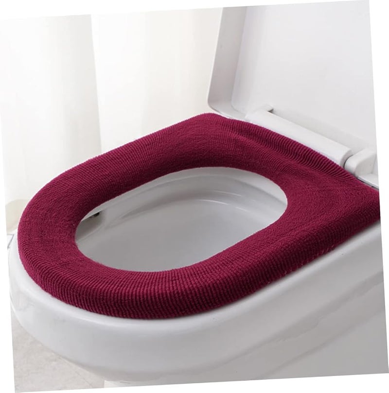 5pcs Colorful O Shaped Toilet Seat Cushion Warm Bathroom Pad Set Random Colors - Image 4